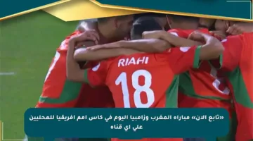 «تابع الآن» مباراة المغرب وزامبيا اليوم في كأس أمم إفريقيا للمحليين على أي قناة